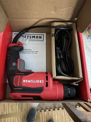 CRAFTSMAN Drill/Driver, 3/8 in, 7.0 Amp, Corded, Keyless Chuck CMED731 Open Box - Thumbnail 2