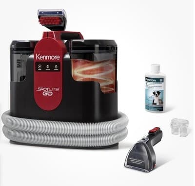 KENMORE UPGRADE PORTABLE HEATED CARPET & UPHOLSTERY SPOT CLEANER - RED/BLACK
