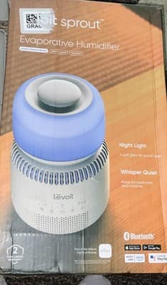 LEVOIT Evaporative Humidifier for Bedroom Baby Dual Air Water Filters 3.8L WHITE - Thumbnail 2