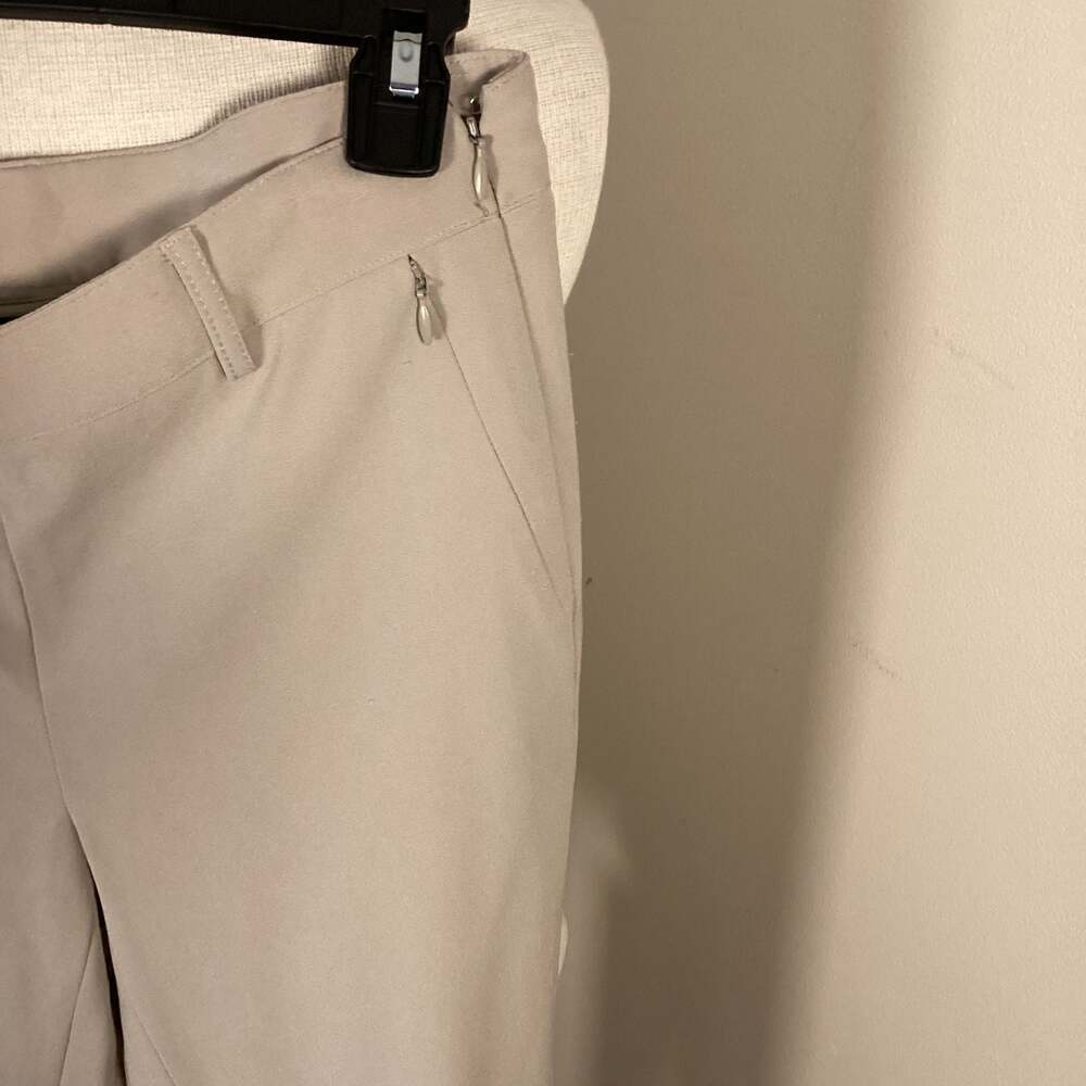 Worth New York Mid-Rise Straight Leg Cream Trousers with Side Zip - Thumbnail 3