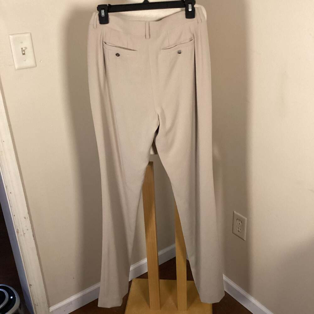 Worth New York Mid-Rise Straight Leg Cream Trousers with Side Zip - Thumbnail 4