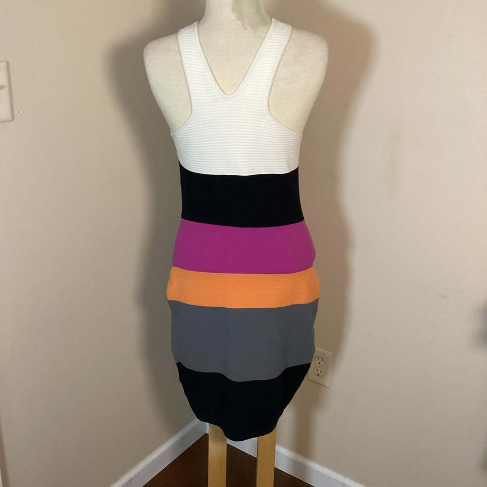Trina Turk Colorblock Ribbed Knit Dress Size M - Thumbnail 2