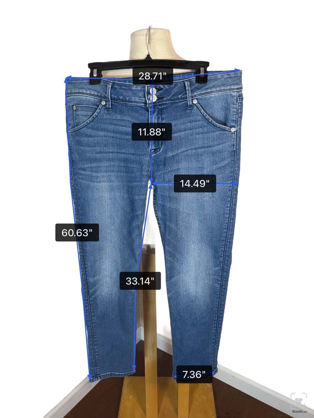 Hudson Jeans Women's Size 31 Straight Leg Medium Wash Denim - Thumbnail 3