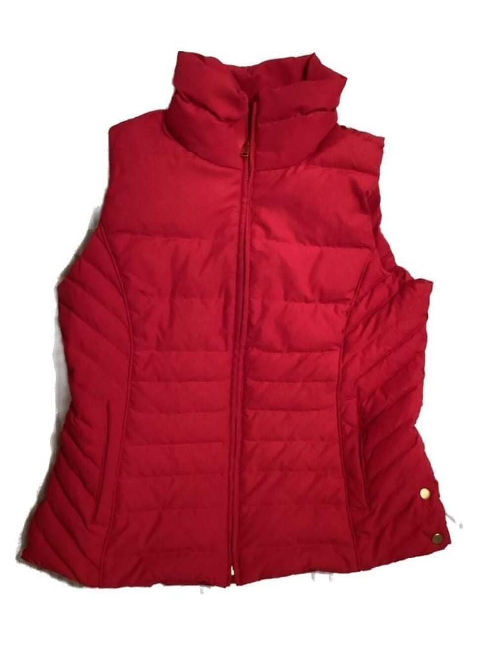 Talbots Women's Red Quilted Puffer Vest Size M - Thumbnail 5