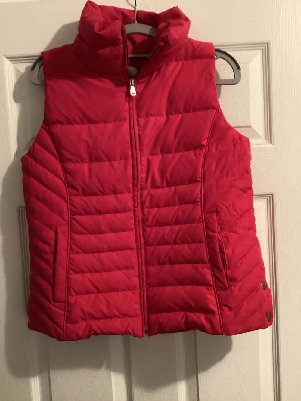 Talbots Women's Red Quilted Puffer Vest Size M - Thumbnail 3