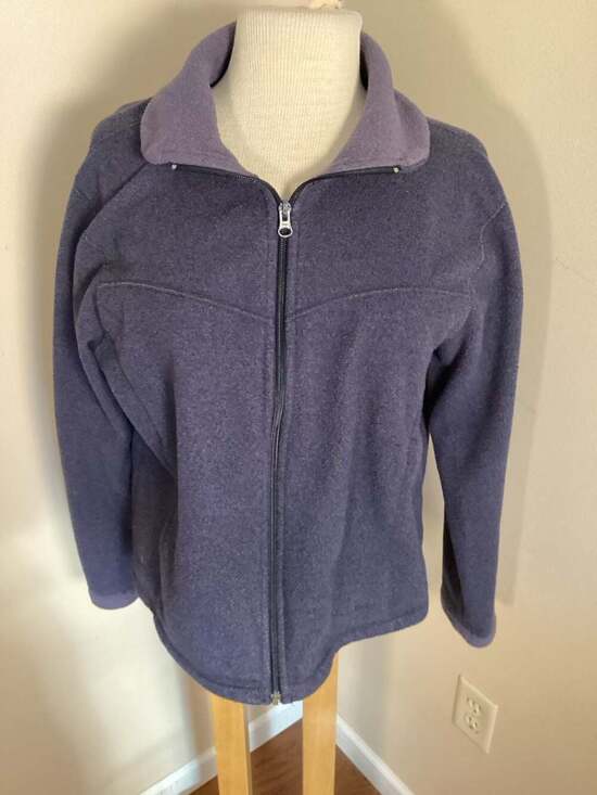 L.L. Bean Outdoors Women's Full Zip Fleece Jacket Purple Size Large - Thumbnail 5
