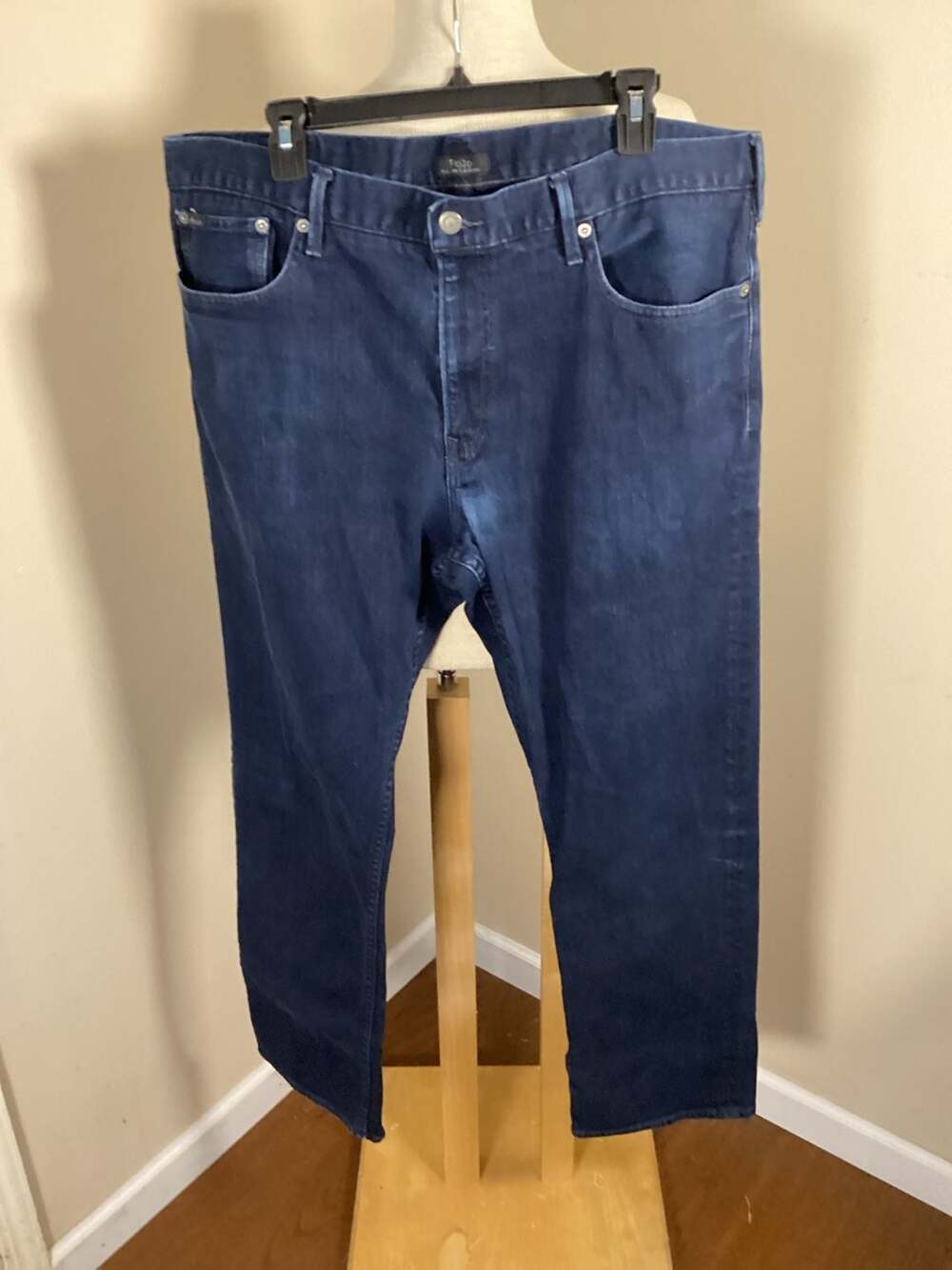 Polo Ralph Lauren Men's Dark Wash Straight Leg Denim Jeans - Thumbnail 4