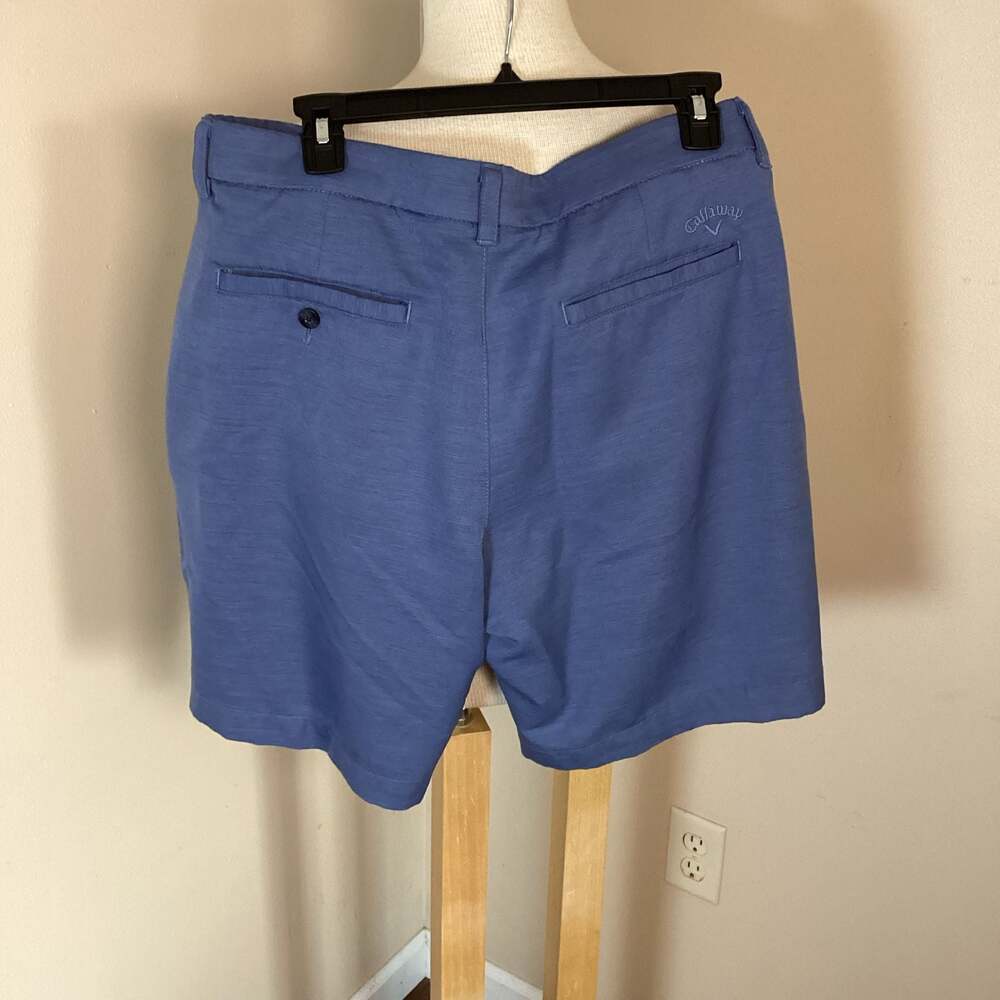 Callaway Men's Blue Heathered Performance Golf Shorts Size 34 - Thumbnail 3