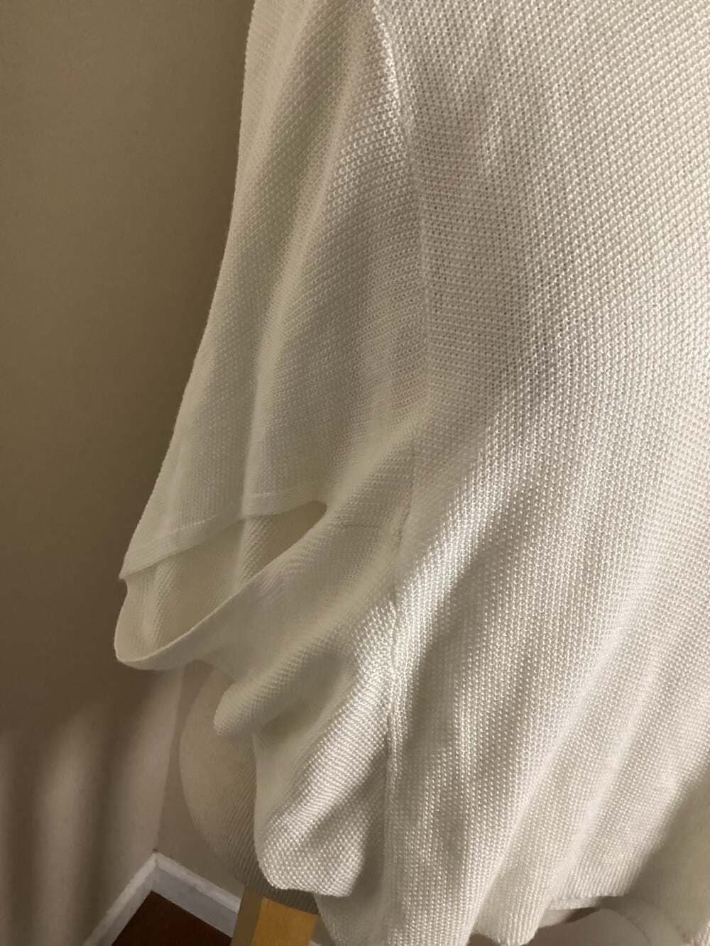 Savvi White Knit Dolman Sleeve Sweater Size MD-LG - Thumbnail 3