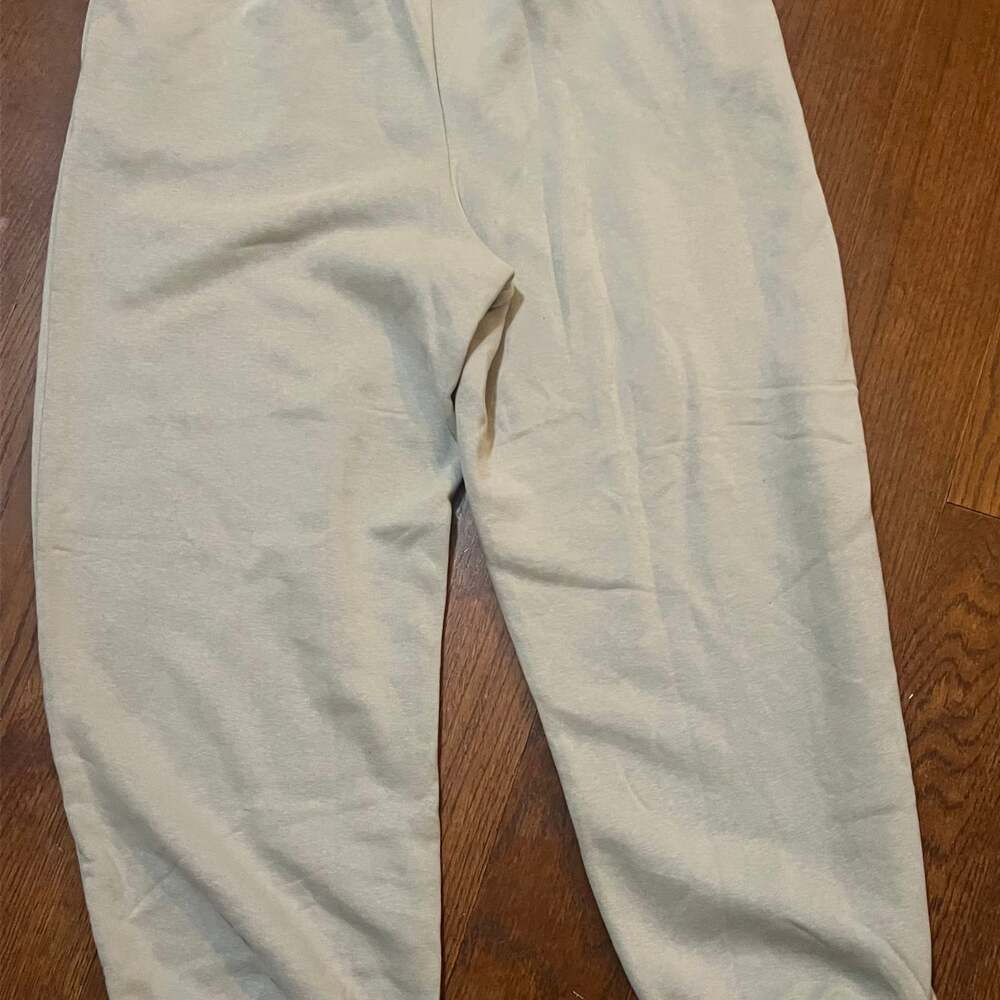 American Eagle Fleece Drawstring Jogger Sweatpants in Sage Green - Thumbnail 3