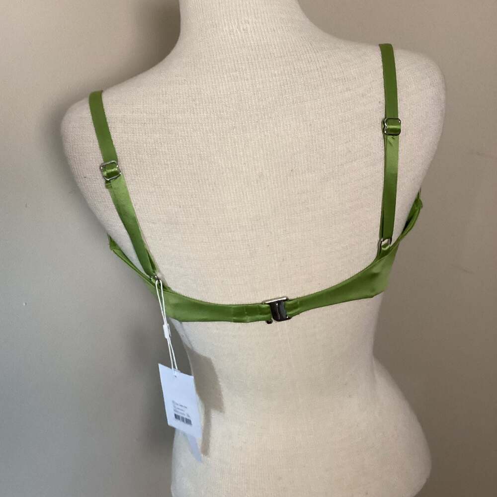 Form and Fold The Triangle Bra in Wasabi Sheen Size 34G - Thumbnail 3