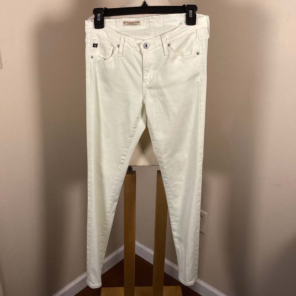 AG Adriano Goldschmied The Legging Ankle Super Skinny Jeans in White - Thumbnail 4