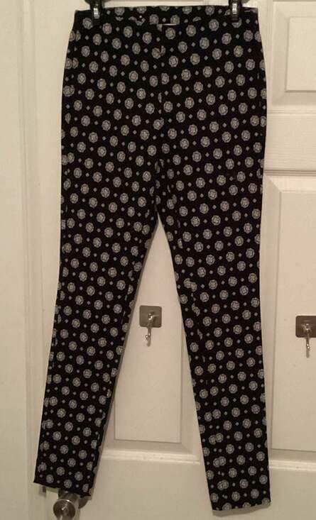 Michael Kors Women's Printed Slim Leg Pants Size S - Thumbnail 4