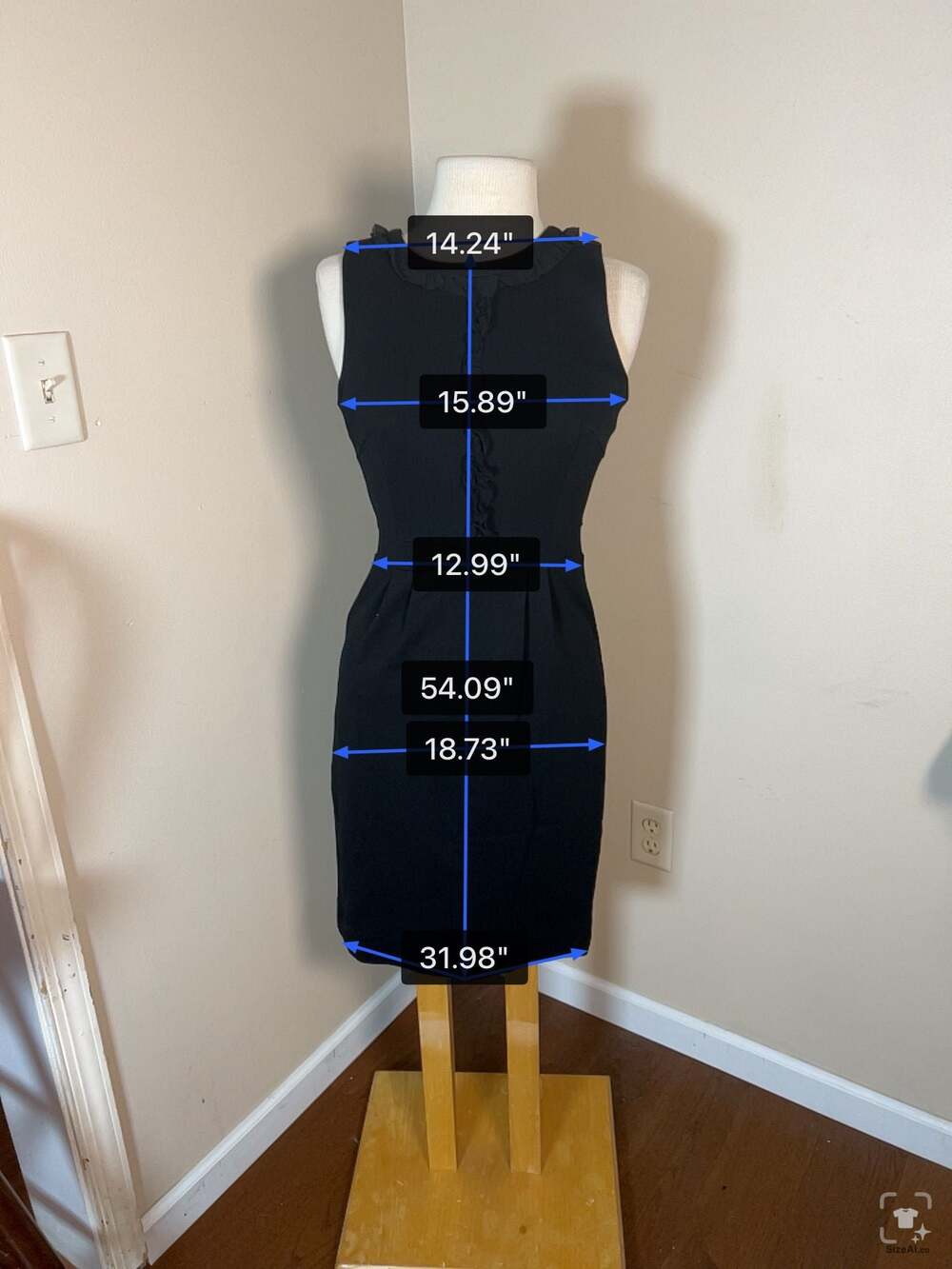 J.Crew Women's Black Sleeveless Ruffle Neck Sheath Dress Size 2 - Thumbnail 4