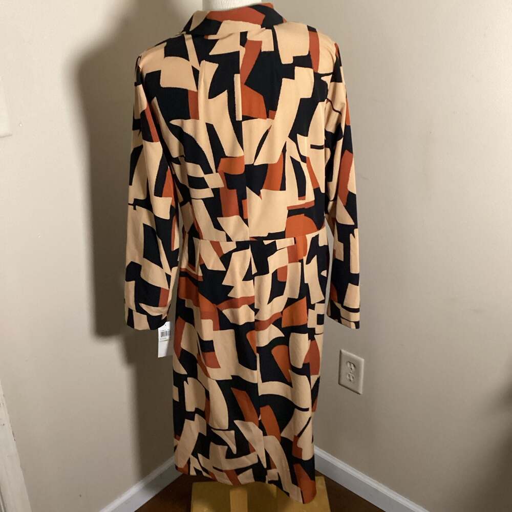 London Style Collection Woman Abstract Print Wrap Dress Size 14W - Thumbnail 3