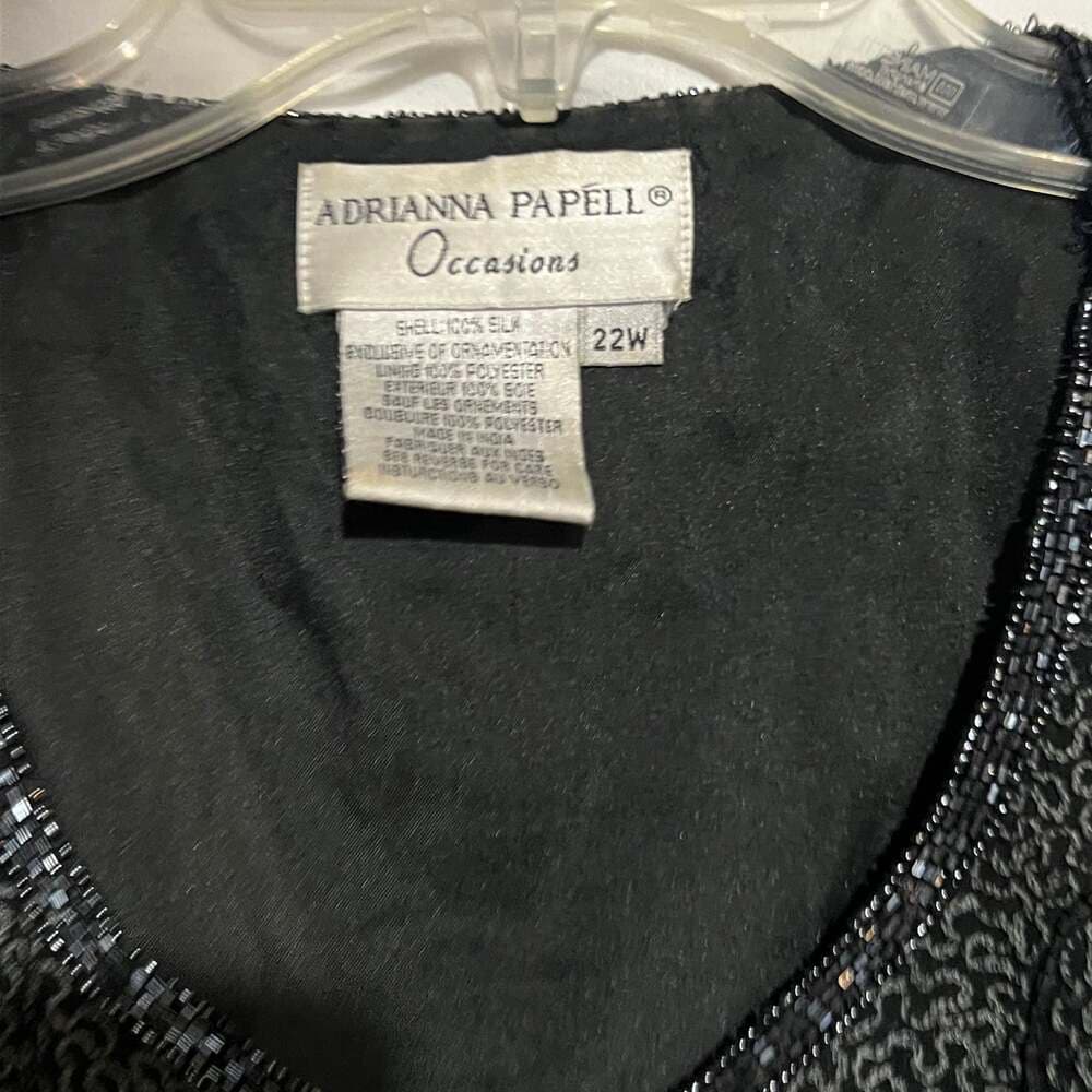 Adrianna Papell Occasions Silk Beaded Floral Evening Jacket 22W - Thumbnail 2