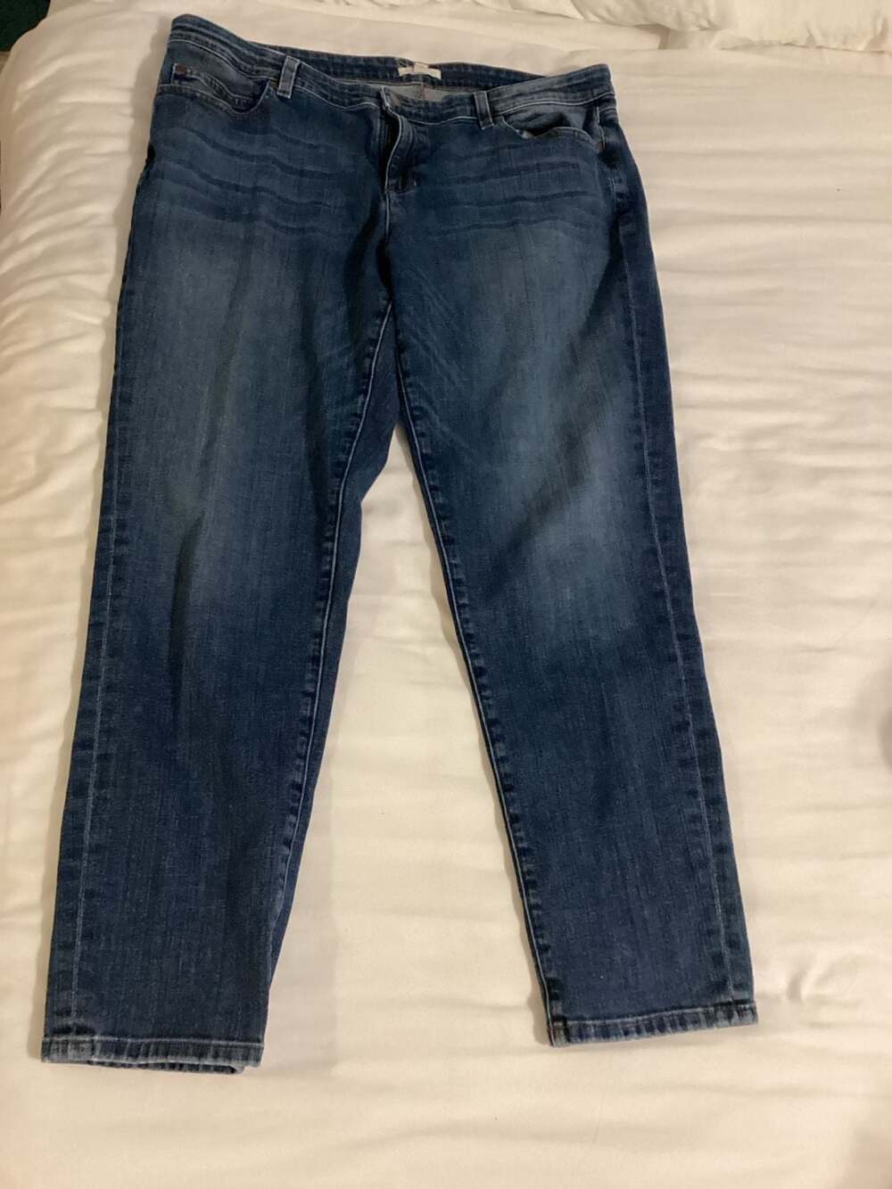Eileen Fisher Organic Cotton Stretch Slim Ankle Jeans Wash Size 14 - Thumbnail 3