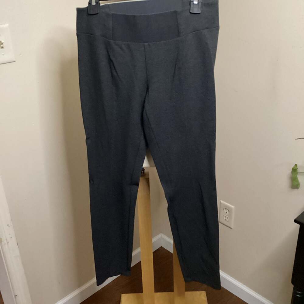 Eileen Fisher Washable Stretch Crepe Slim Ankle Pants in Graphite - Thumbnail 3
