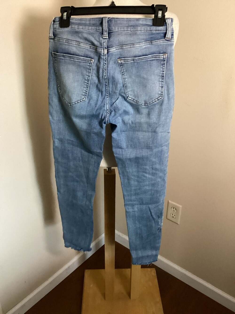 Pistola Women's Blue Denim Raw Hem Skinny Jeans Size 28 - Thumbnail 2