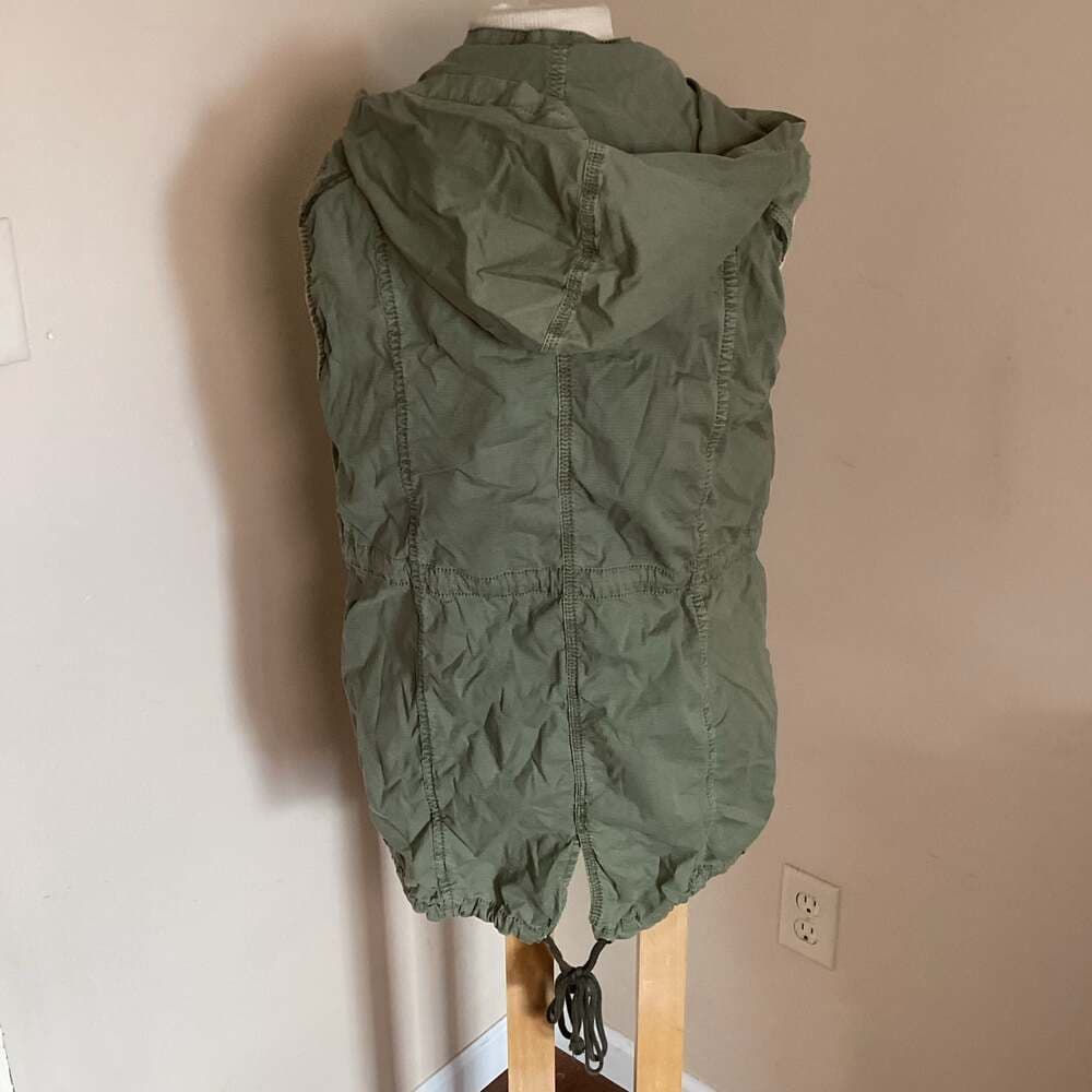 Marrakech Olive Green Utility Hooded Vest Size L - Thumbnail 5