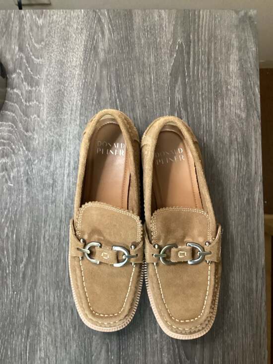 Donald Pliner Fearless Suede Bit Loafers Tan Size 7.5M - Thumbnail 7