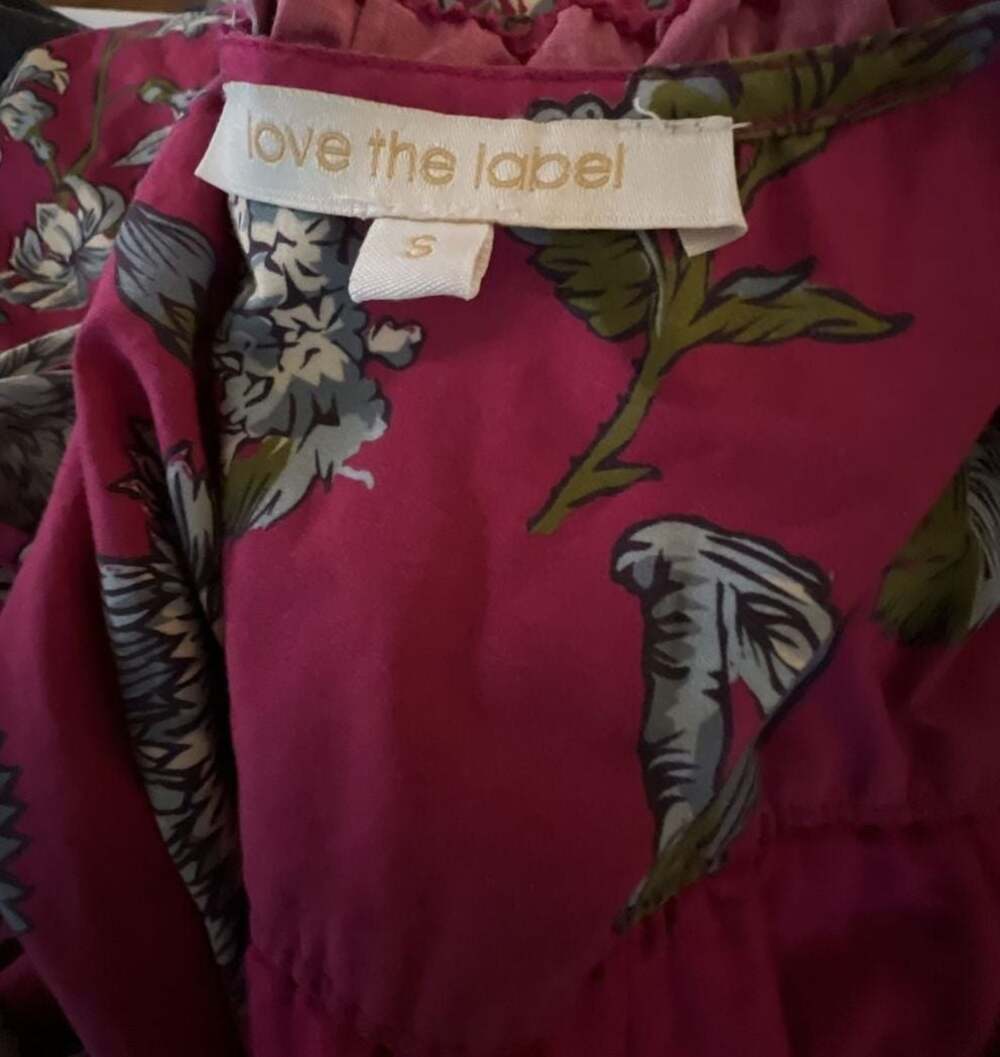 Love The Label Floral Print Smocked Waist Mini Dress Size S - Thumbnail 2