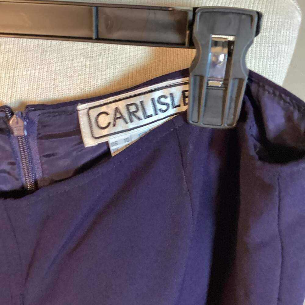 Carlisle Vintage Navy Blue Wool Blend Pencil Skirt Size 10 - Thumbnail 2