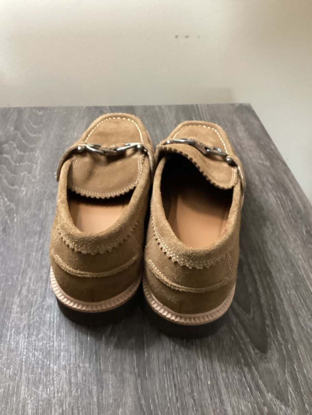 Donald Pliner Fearless Suede Bit Loafers Tan Size 7.5M - Thumbnail 2