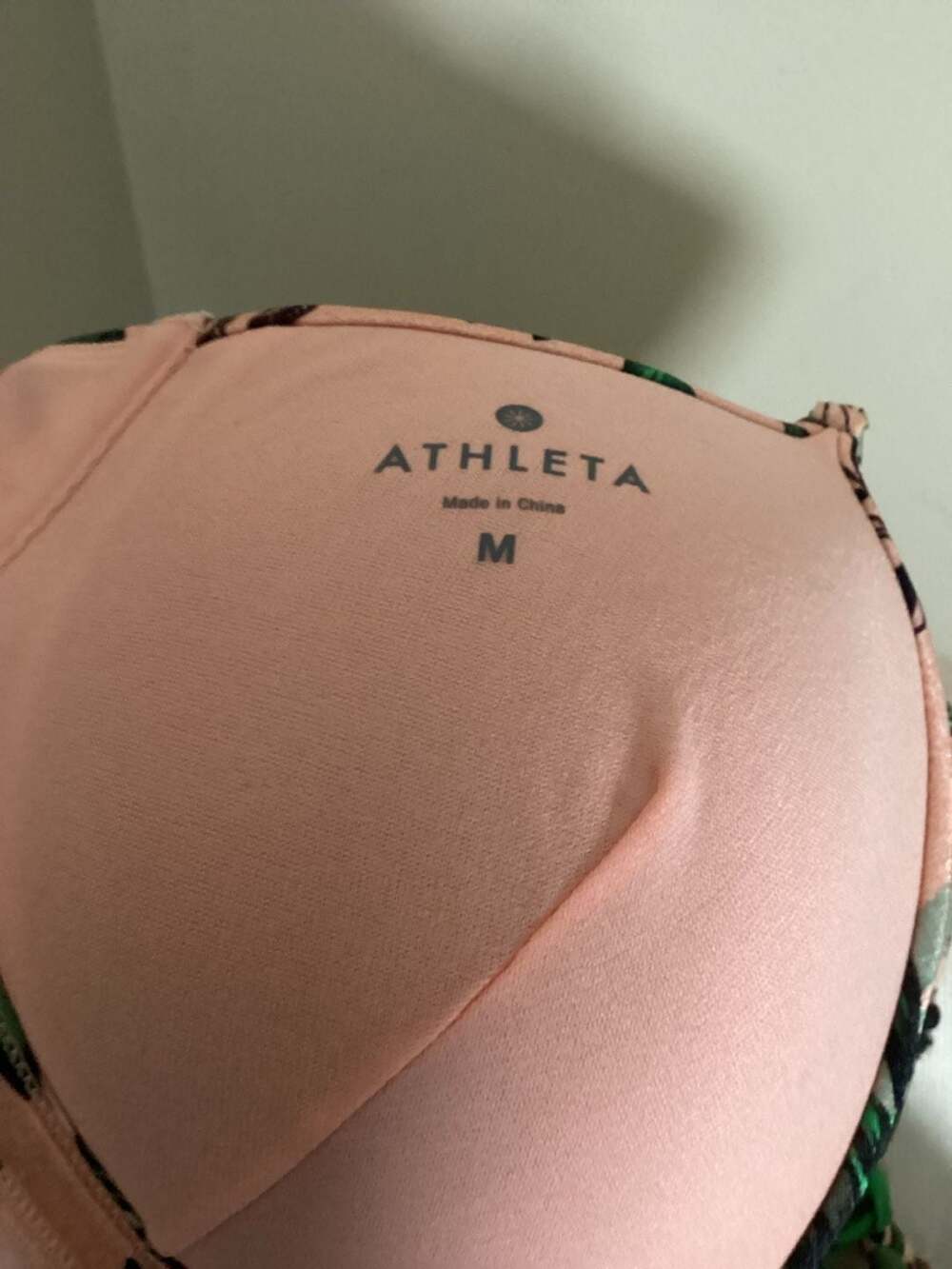 Athleta Floral Strappy Back Tankini Top Size M - Thumbnail 2
