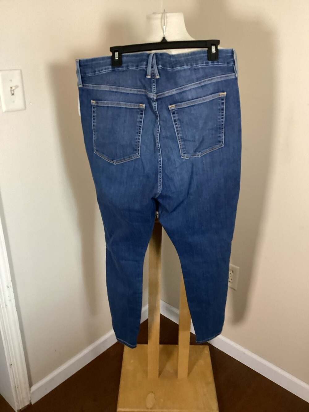 Good American Good Waist Distressed Skinny Jeans Size 16 - Thumbnail 3