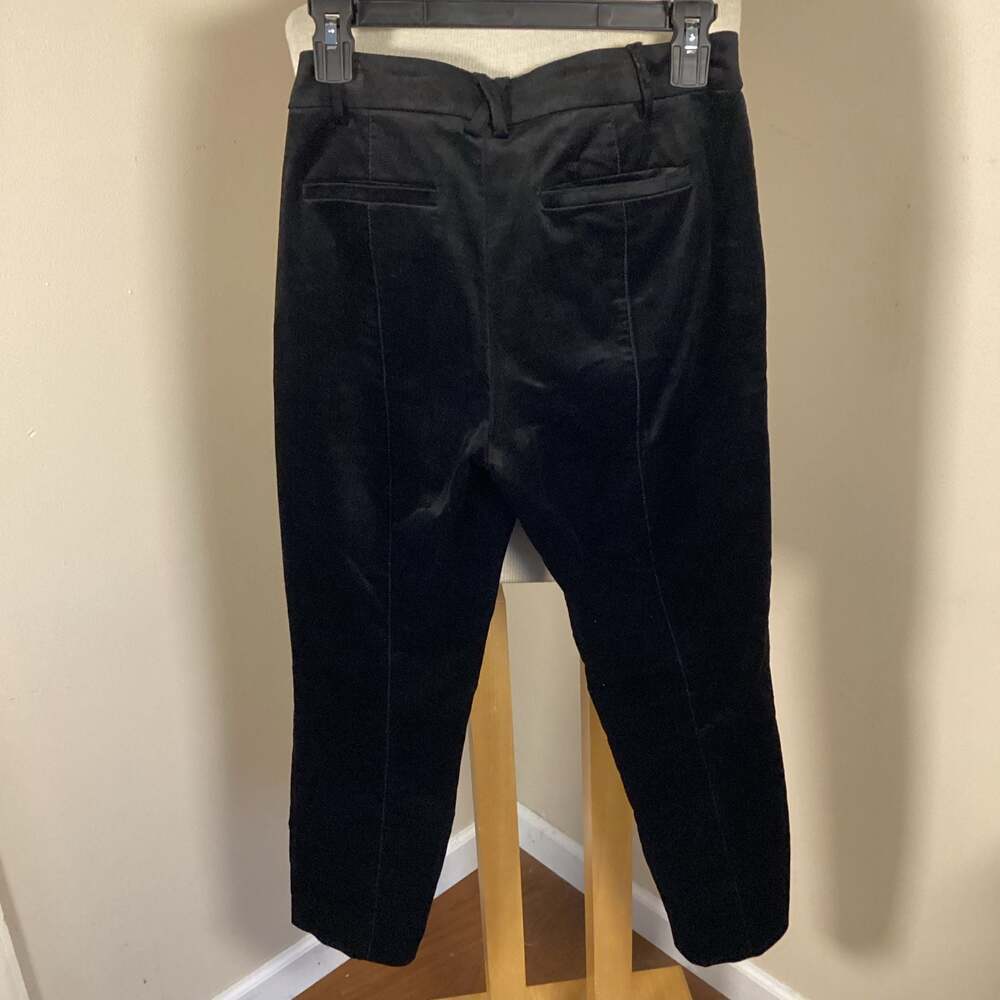 Anthropologie The Essential Velvet Slim Trousers in Black - Thumbnail 3