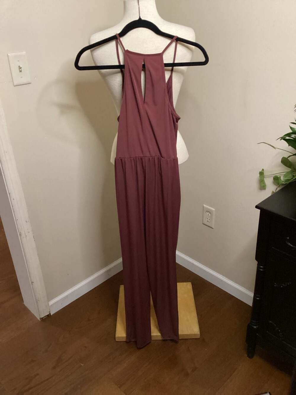 BCBGeneration Surplice Draped Pocket Jumpsuit Mauve Size S - Thumbnail 4