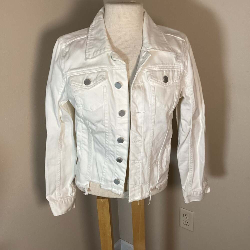 BLANKNYC White Distressed Denim Jacket Size S - Thumbnail 4