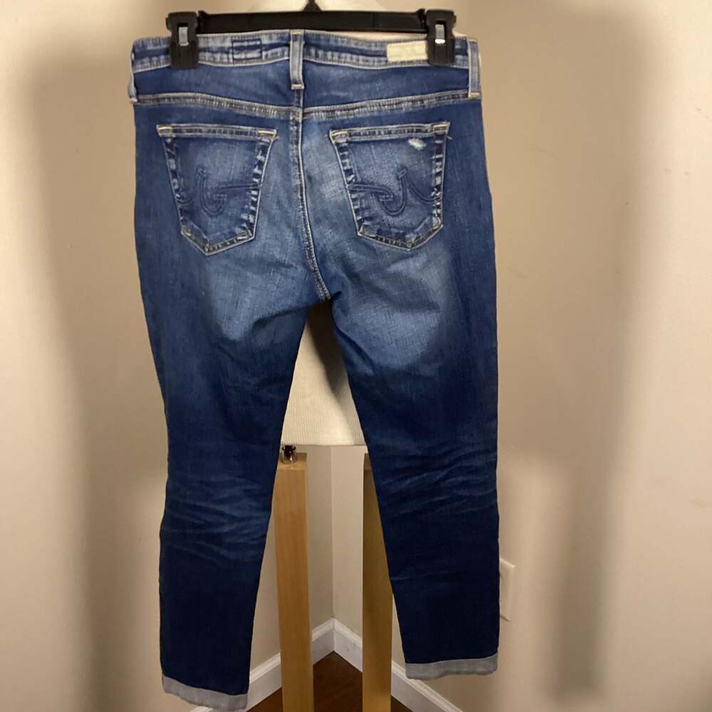 AG Adriano Goldschmied The Stilt Roll Up Cigarette Distressed Jeans Size 26 - Thumbnail 2
