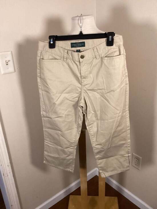 Lauren Jeans Co. Ralph Lauren Petite Khaki Mid-Calf Capri Pants Size 6P - Thumbnail 5