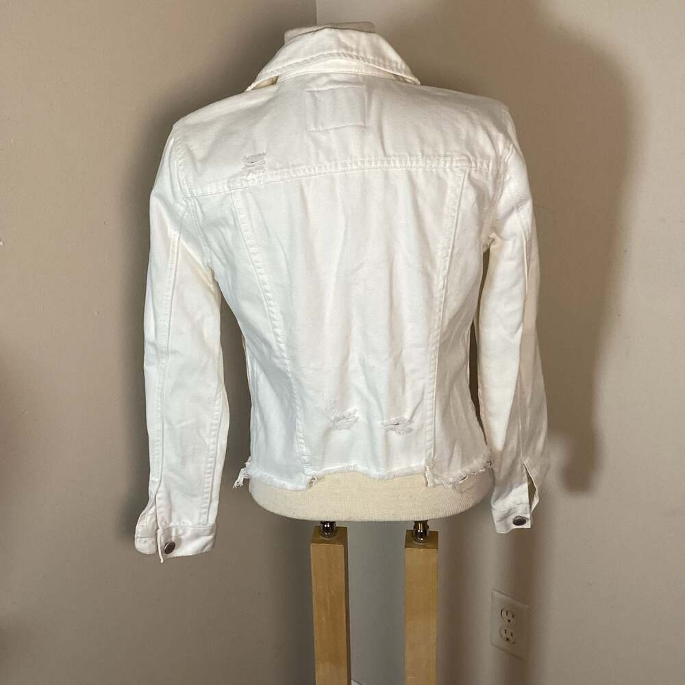 BLANKNYC White Distressed Denim Jacket Size S - Thumbnail 2