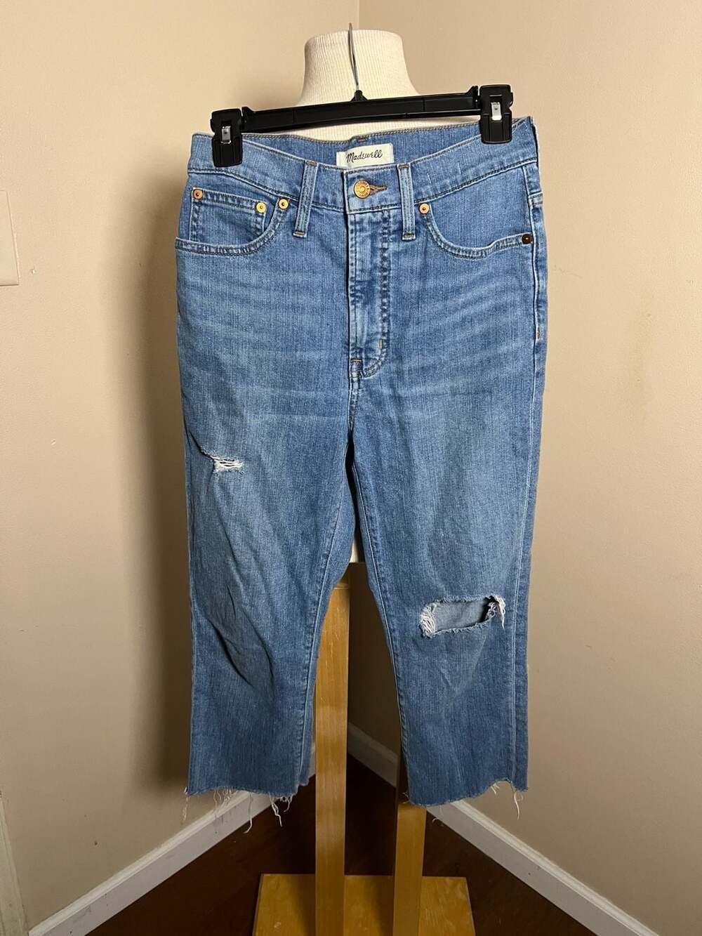 Madewell The Perfect Vintage Jean Distressed Raw Hem Size 25 - Thumbnail 3