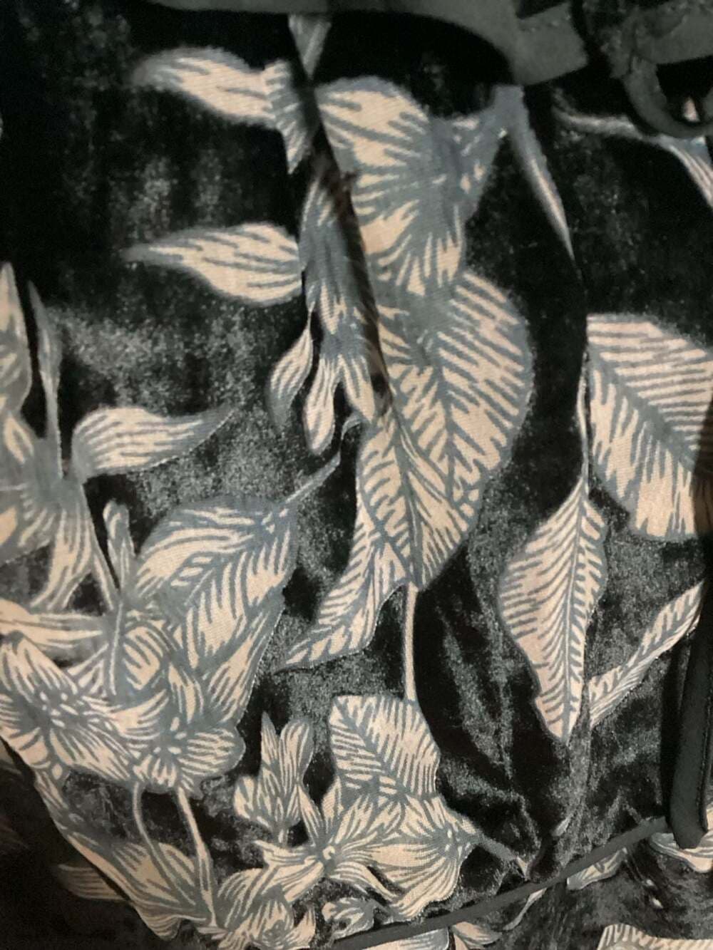 Jacquie The Label Size S Black Floral Velvet Tiered Mini Dress - Thumbnail 3