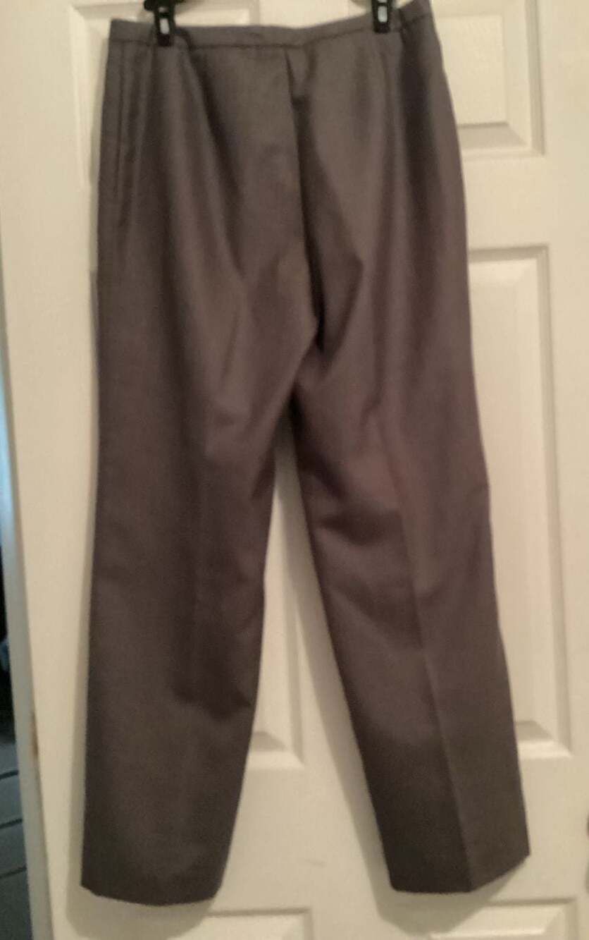 Calvin Klein Women's Dress Pants Size 10P Gray Straight Leg Trousers - Thumbnail 2