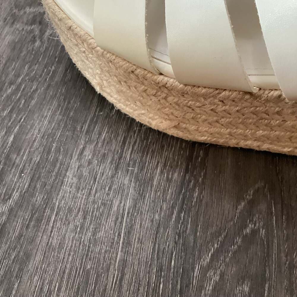 Marc Fisher White Gladiator Espadrille Platform Sandals Size 10M - Thumbnail 4