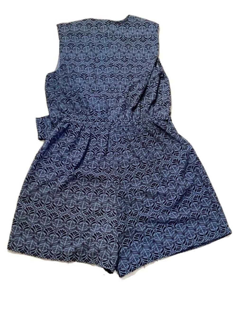 London Times Sleeveless Belted Romper Size 8 - Thumbnail 2