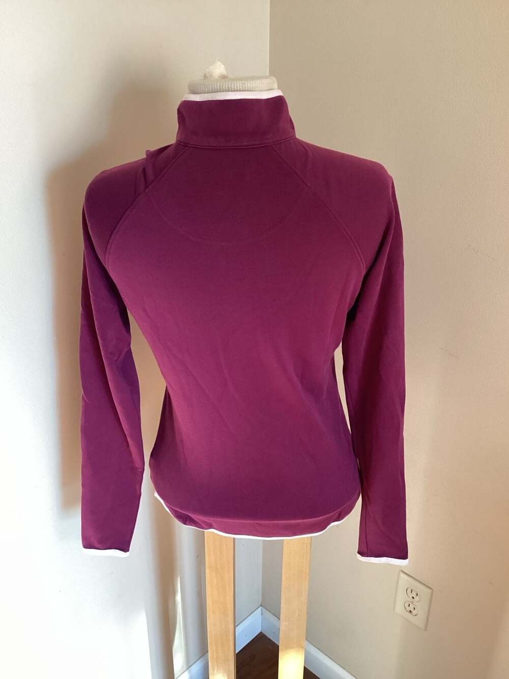 Peter Millar Women's XS Plum Purple Quarter Zip Performance Base Layer Top - Thumbnail 2