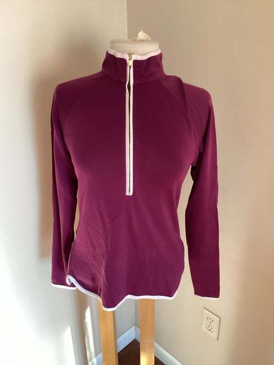 Peter Millar Women's XS Plum Purple Quarter Zip Performance Base Layer Top - Thumbnail 4