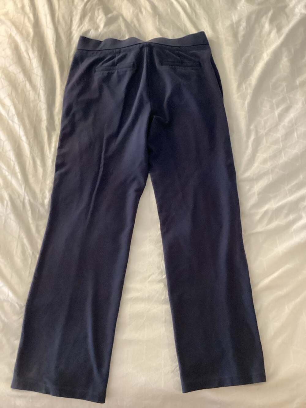 Olsen Mona Straight Leg Jersey Pants with Pintuck Detail and Zip Pockets - Thumbnail 3
