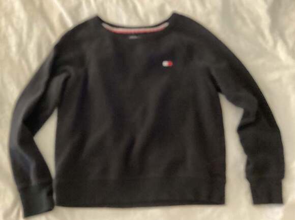 Tommy Hilfiger Sport Women's Black Pullover Fleece Sweatshirt Size M - Thumbnail 4