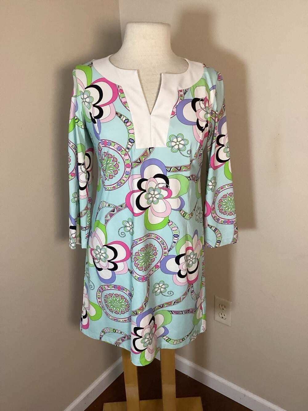 Melly M Floral Print Tunic Dress Size S - Thumbnail 3