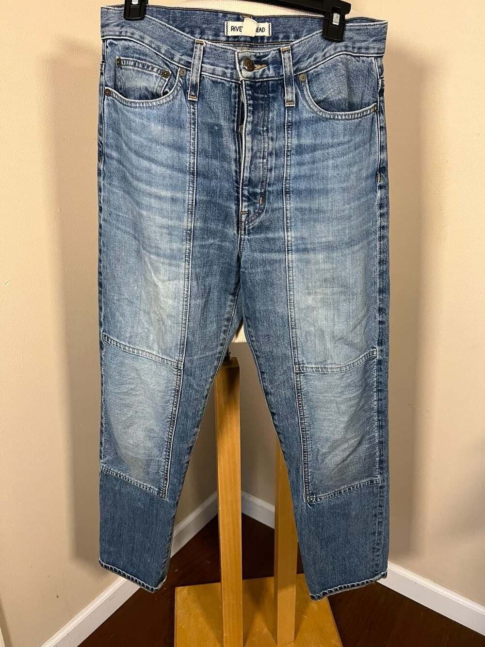 Rivet & Thread High-Rise Slim Boyjeans Thigh-Patch Edition Size 28 - Thumbnail 3