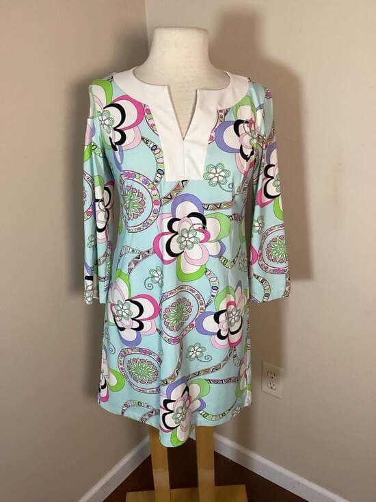 Melly M Floral Print Tunic Dress Size S - Thumbnail 4