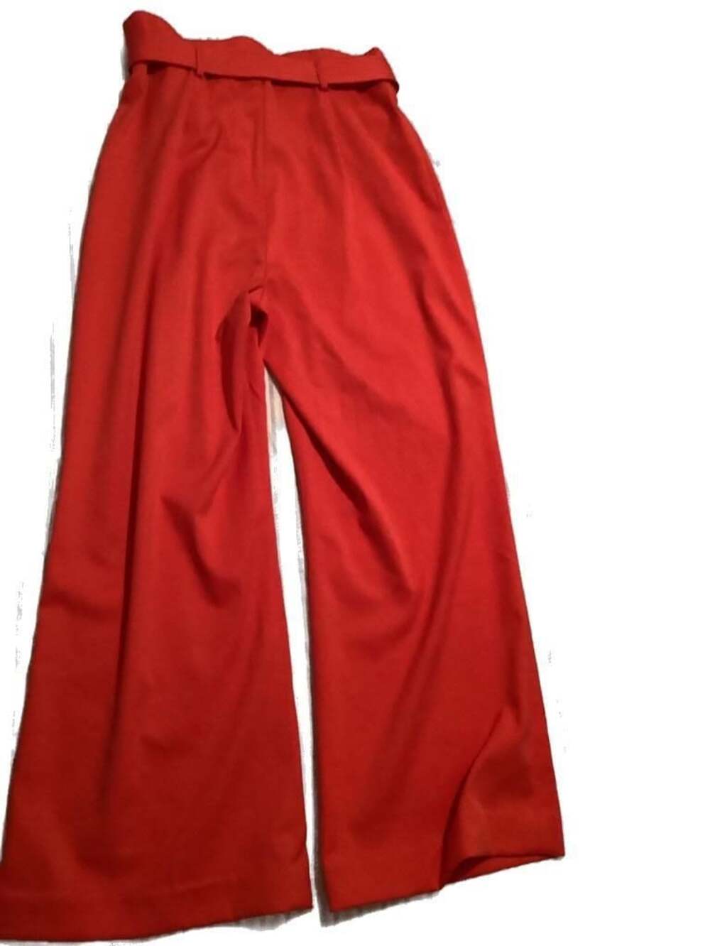 Antonio Melani Red High-Waisted Belted Wide Leg Pants Size 8 - Thumbnail 4