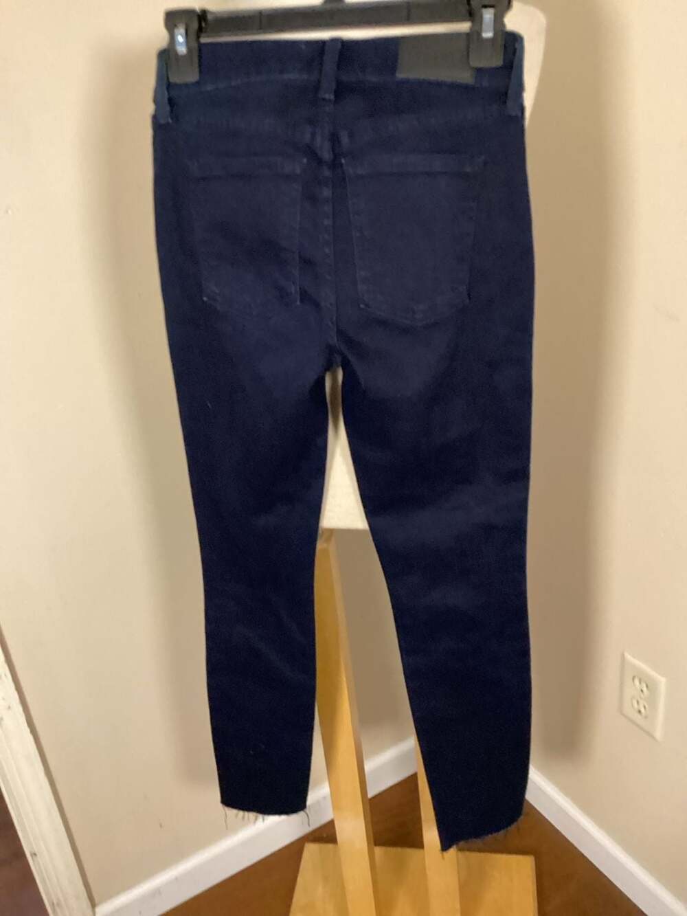 Pistola Women's Dark Wash Skinny Jeans with Raw Hem Size 24 - Thumbnail 3